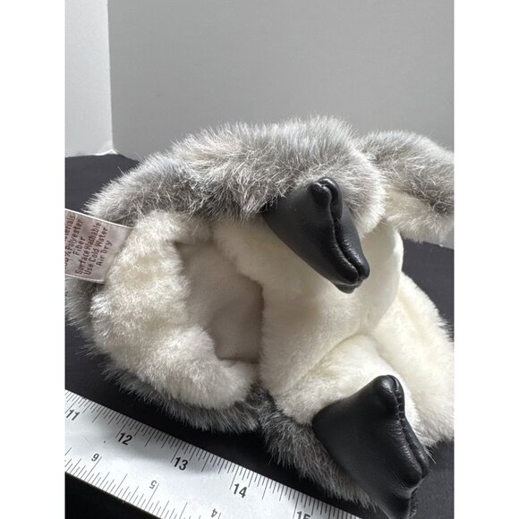 Folkmanis Penguin Plush Hand Puppet Black White Gray Small Hand 9" - Picture 7 of 10